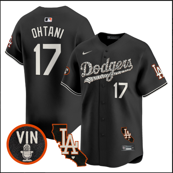 Men Los Angeles Dodgers #17 Ohtani 2025 black Limited Stitched Jersey